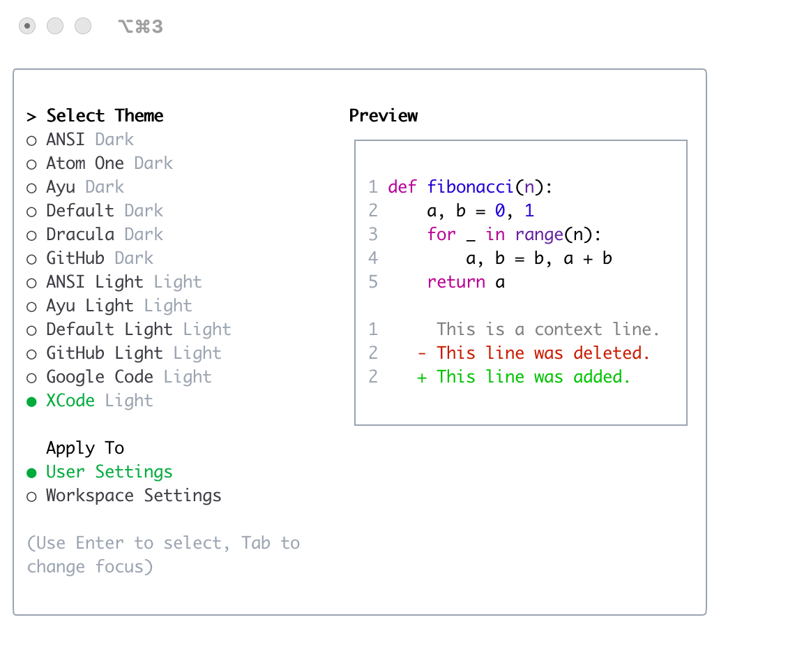 Xcode Light 佈景主題